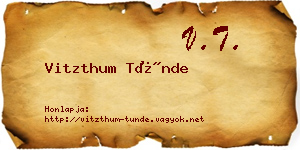 Vitzthum Tünde névjegykártya
